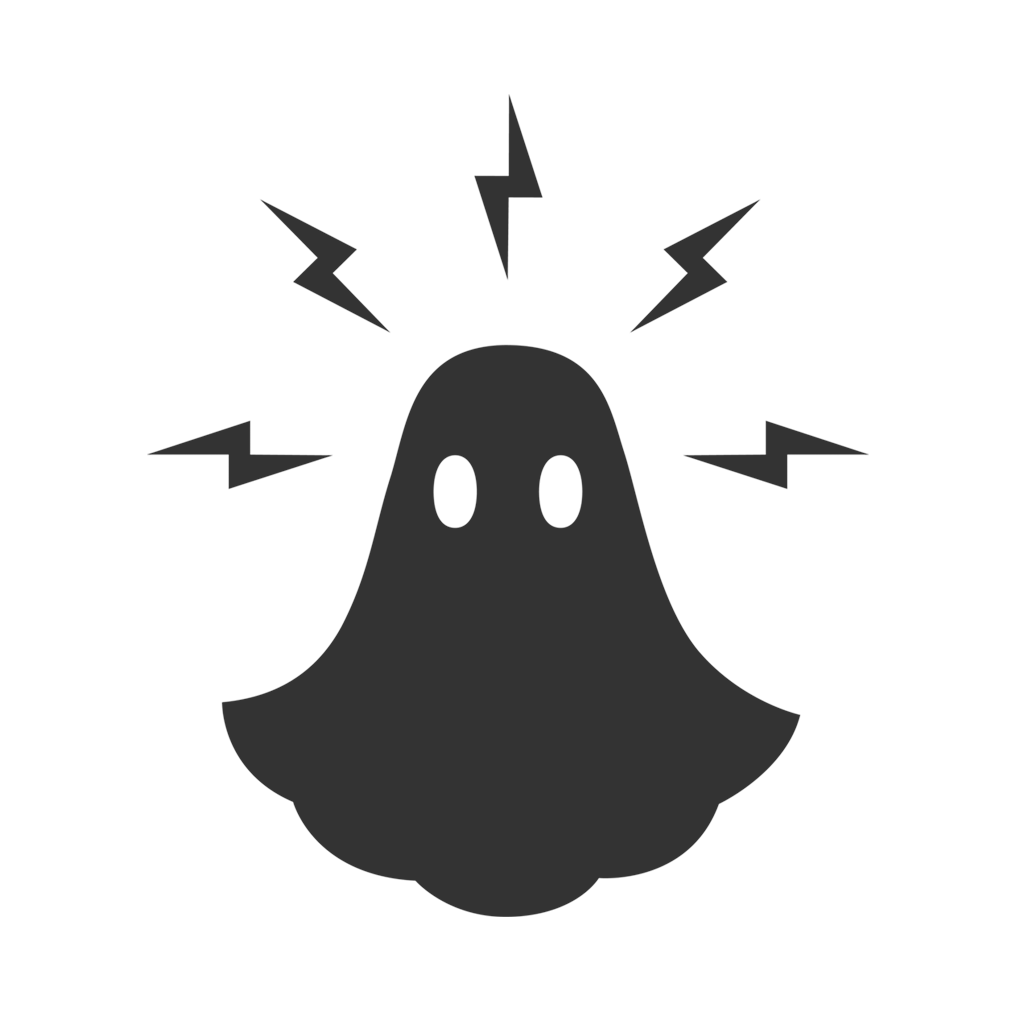A small ghost icon with lightning bolts, the Iki Software mascot.